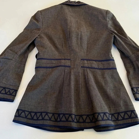 BCBG Maxazria Fitted Linen Cotton Blazer XS - Picture 2 of 12